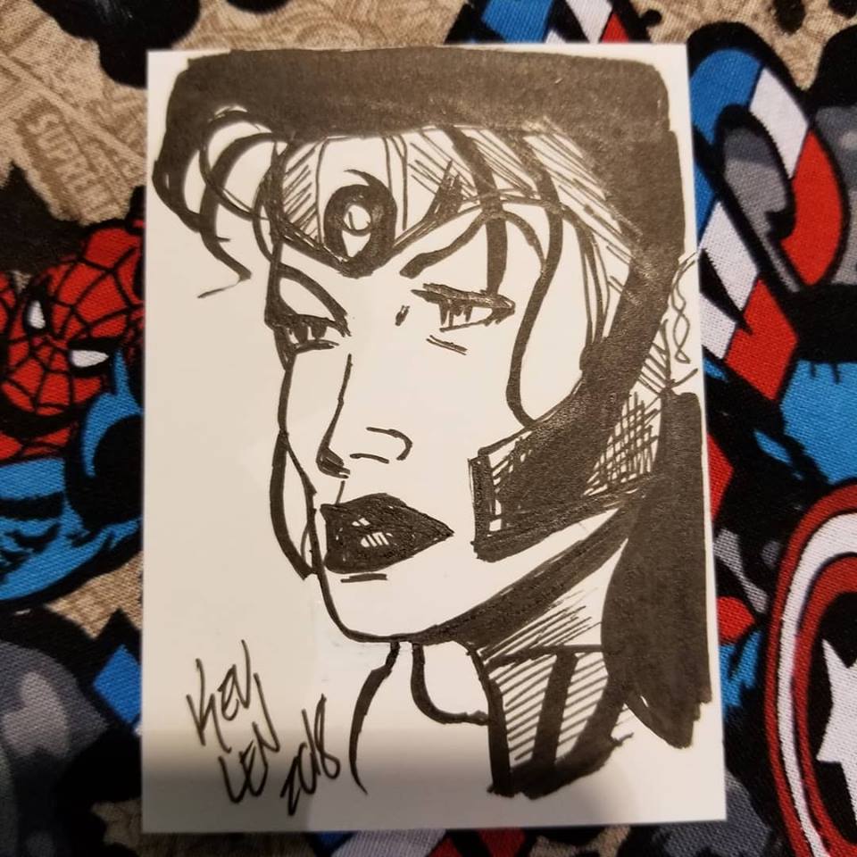 wildcats voodoo sketch card by kevlen goodner