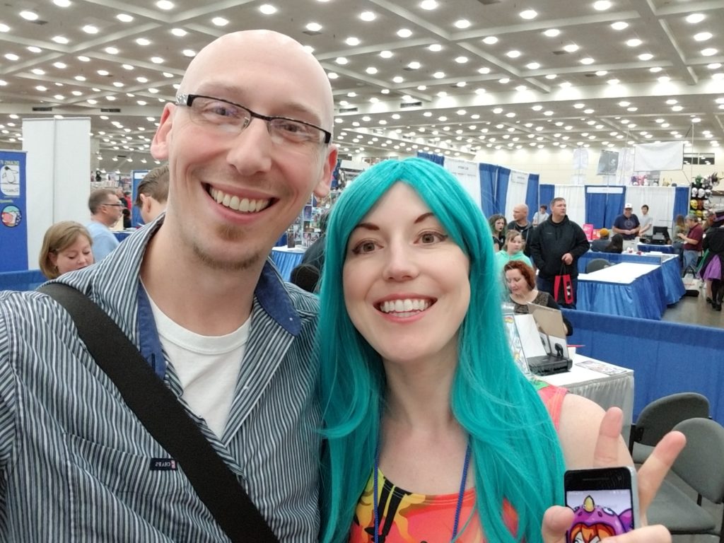 artist emily drouin and trevor mueller at baltimore comic con 2018 artist alley