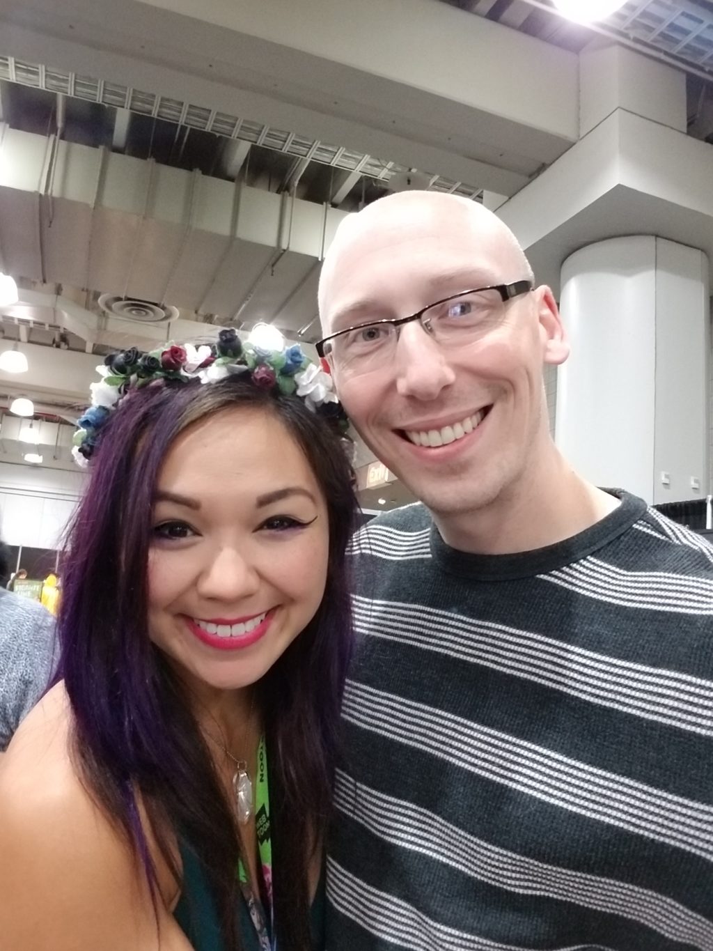 kat musni fitness and artist with trevor mueller at nycc 2018
