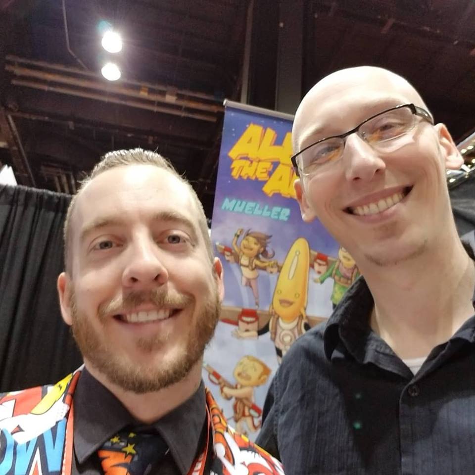 garrett landon clark and trevor mueller at c2e2 artist alley