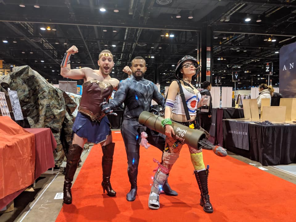 c2e2 2019 cosplay wonder woman black panther tank girl