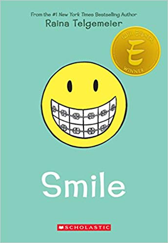 Raina Telgemeier autobiographical best seller smile