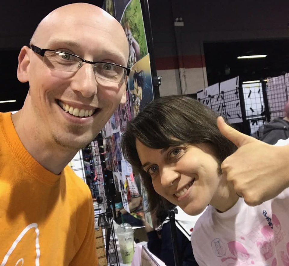 comic writer comic artist convention guests Trevor Mueller and Brooke Stephenson at Anime Midwest 2019