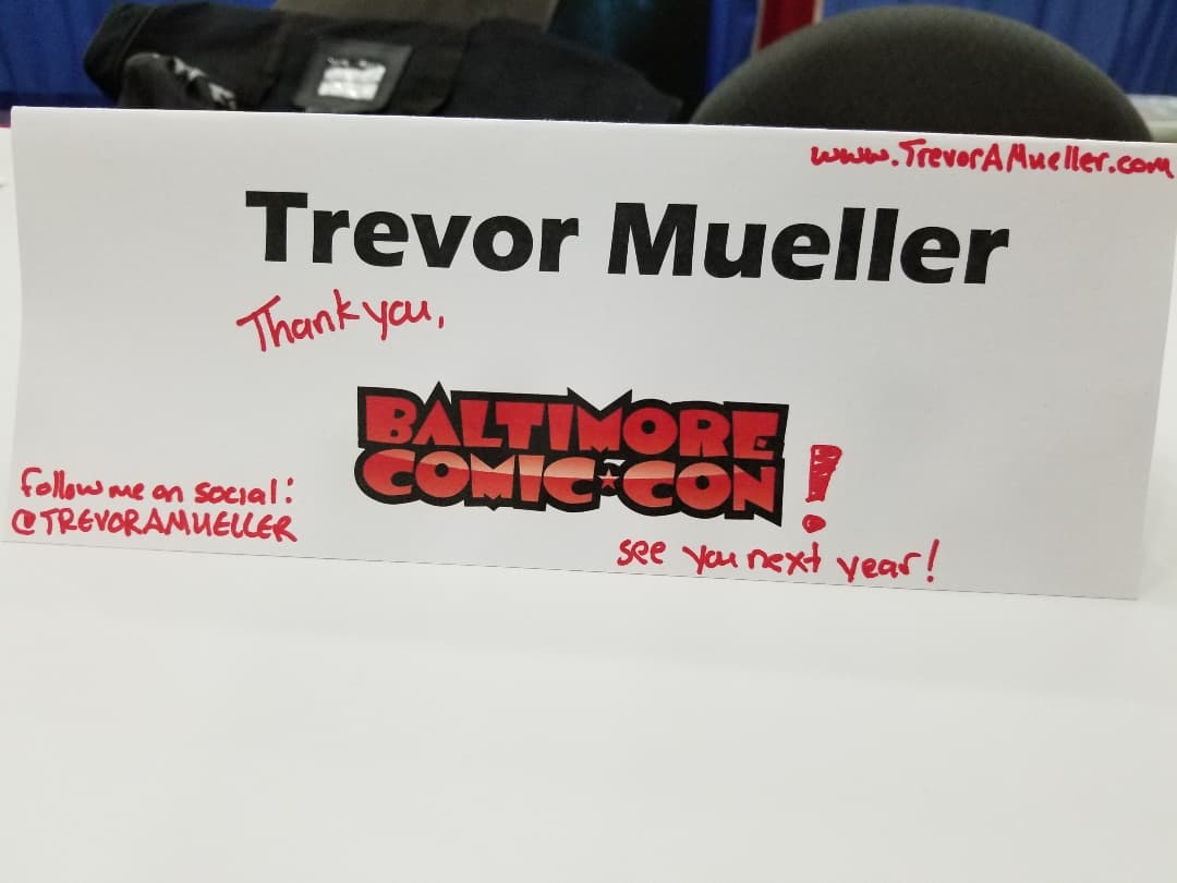 Trevor Mueller Thank You Baltimore Comic Con